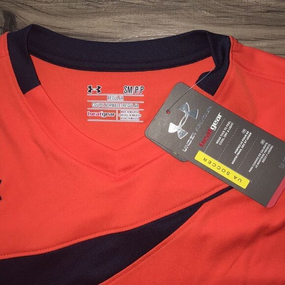 Under Armour Orange LS GK Goalie Jersey S Heatgear - Picture 2 of 2